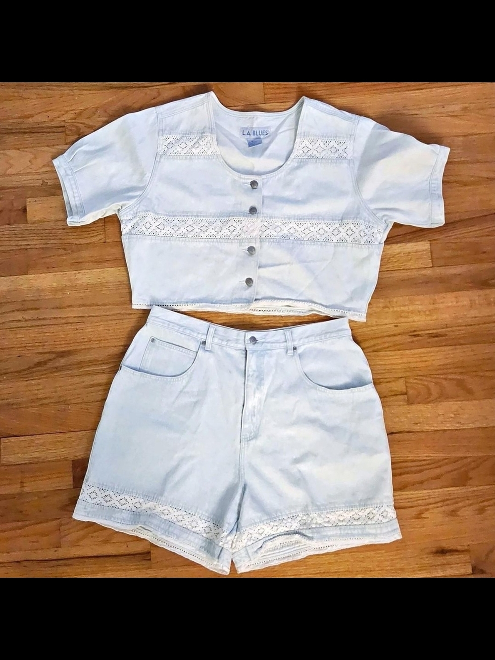 VINTAGE LA BLUES DENIM CO-ORD SET